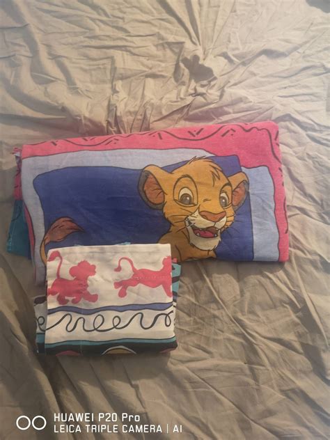 Vintage The Lion King Twin Flat Sheet And Pillow Case Etsy