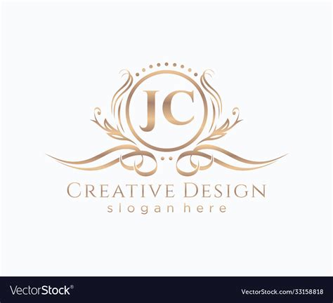 Initial jc beauty monogram and elegant logo design