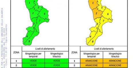 Protezione Civile Allerta Arancione Oggi In Calabria Gialla In Puglia