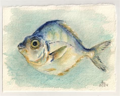 Mullan Fish Watercolour By Ilona Borodulina Artfinder