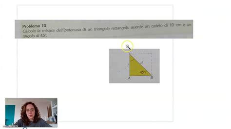 Iic Applicazione Teorema Pitagora Triangolo Rettangolo Isoscele Youtube