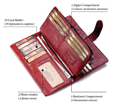 Hengsheng Genuine Leather Womens Long Fashion Wallets