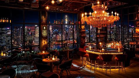 Jazz Saxophone Night Music Cozy Bar Ambience With Slow Romantic Sax