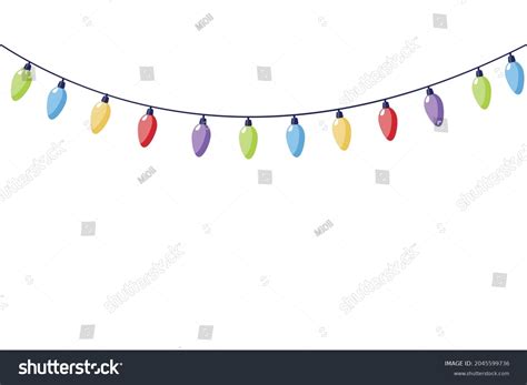 Christmas Lights Holiday Garland Colored Lights Stock Vector (Royalty ...