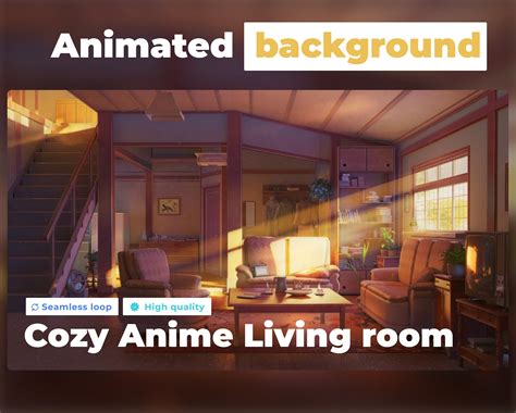 Animated Virtual Background Cozy Anime Living Room Cozy Ambience Style