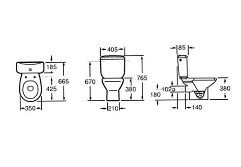 Roca Laura Close Coupled Eco Wc Pan 665mm