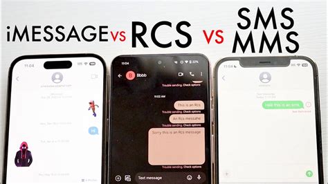 IMessage Vs RCS Vs SMS MMS Messages Comparison Review YouTube