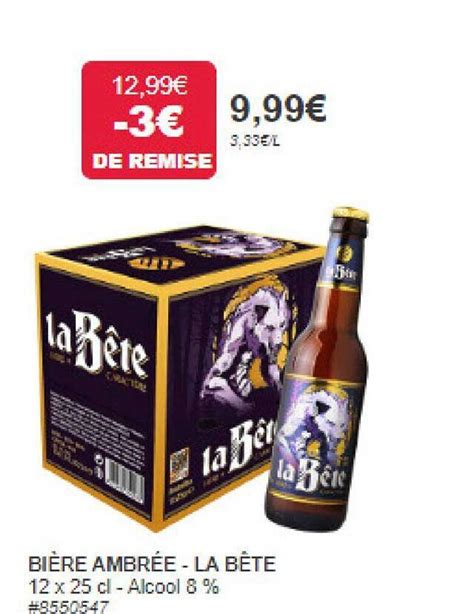 Promo Bi Re Ambr E La B Te Chez Costco Icatalogue Fr