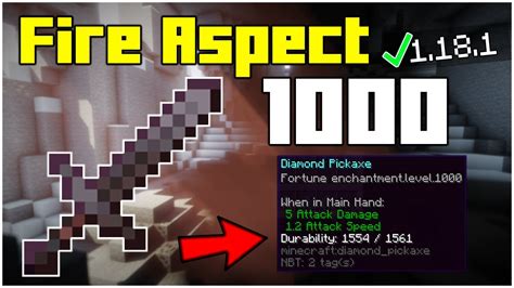 How To Get A Fire Aspect 1 000 Sword In Minecraft 1 18 2 2024 YouTube