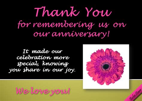 Thanks For Remembering Our Free Wedding And Anniversary Ecards 123