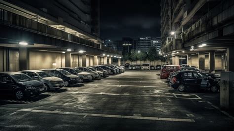 Fondo Los Autos Est N Estacionados Por La Noche En Este Gran