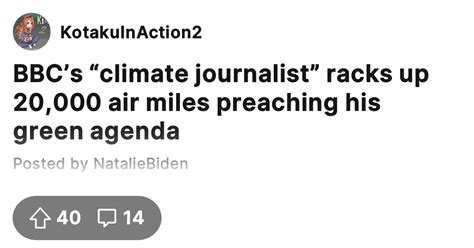 BBCs Climate Journalist Racks Up 20 000 Air Miles Preaching His