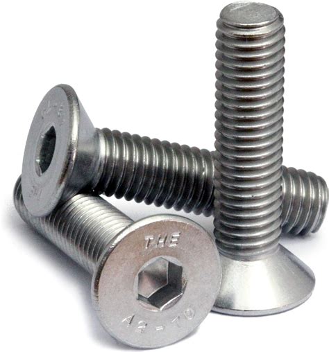 MonsterBolts M8 X 10mm Flat Head Socket Cap Screws DIN 7991