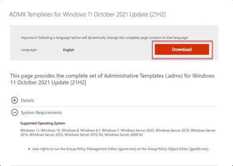 Download Windows 11 Administrative Templates All Versions