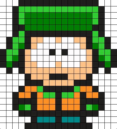 Kyle South Park Perler Bead Pattern | Bead Sprites | Characters Fuse ...