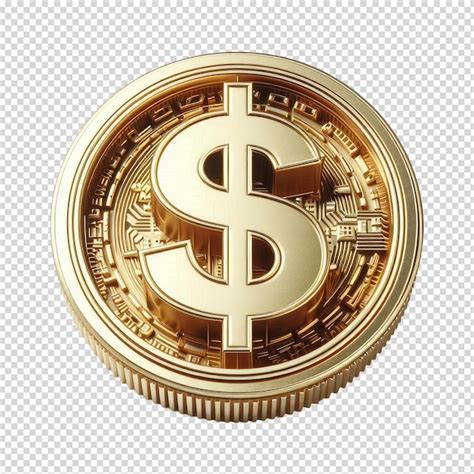 Premium Psd A Gold Coin With A Dollar Sign On It