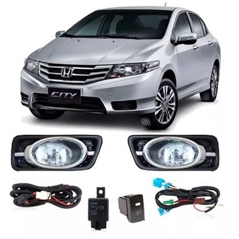 Kit Farol De Milha Honda City Moldura Cromada Parcelamento Sem Juros