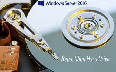 Repartition hard drive in Windows Server 2016/2019/2022