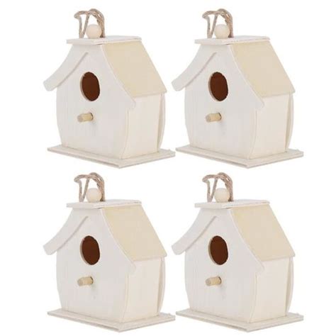 Omabeta Nichoir Oiseaux Mini Maison D Oiseaux En Bois Suspendue