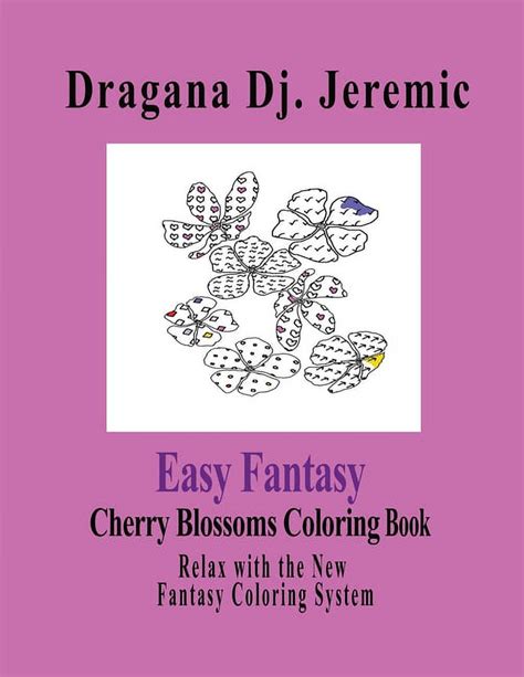 Fantasy Coloring Books: Easy Fantasy Cherry Blossoms Coloring Book ...