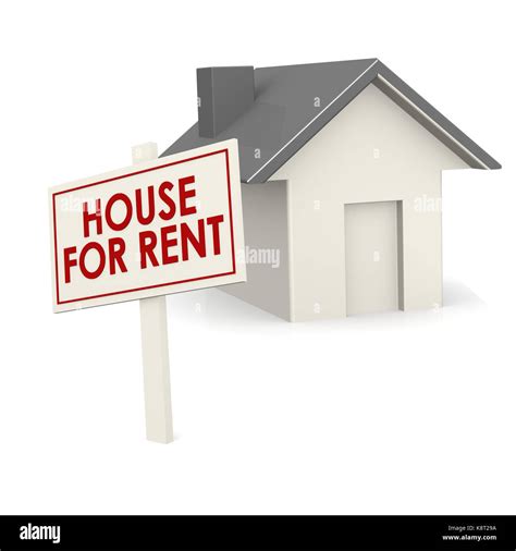 For Rent Banner With House Stock Photo Alamy