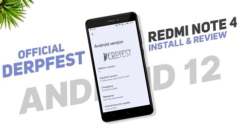 Install Derpfest Official Android Redmi Note Game Space