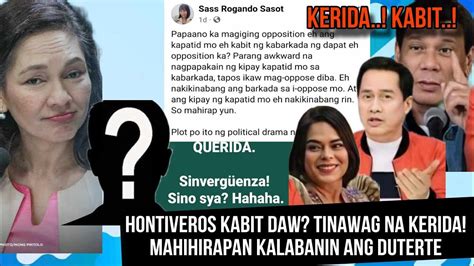 Kabit Si Hontiveros Sumingaw Lalo Mahirapan Sila Sa Mga Duterte Baho