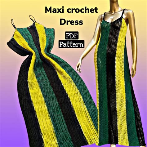 Maxi Crochet Dress Pattern Etsy