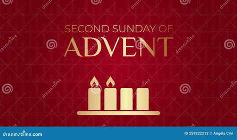 Second Sunday of Advent Background Illustration Design Stock Vector ...