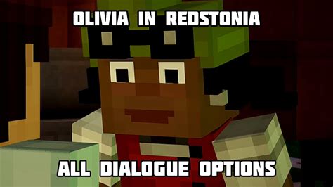 Olivia In Redstonia All Dialogue Options In Minecraft Story Mode Ep 2 Youtube