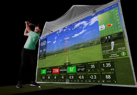 Retractable Screen Golf Simulator Studio Kit Top Shelf Golf