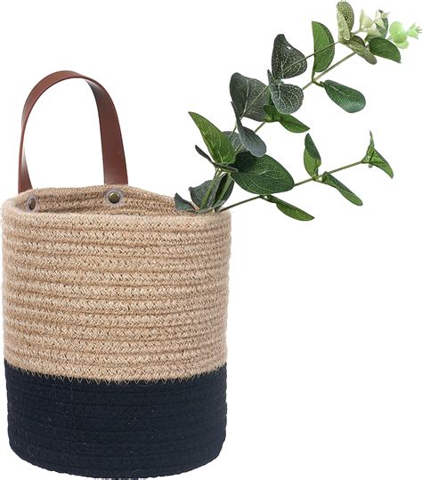 Amazon Jolma S Set Of 2 Small Rope Baskets Woven Jute Hanging