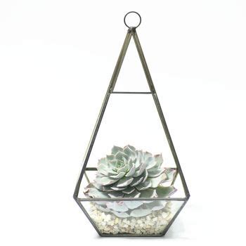 Geometric Pyramid Glass Vase Succulent Terrarium By Dingading