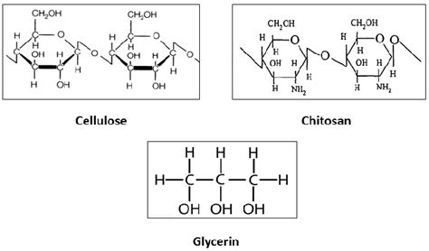 Chemical Structure Of Cellulose Chitosan And Glycerin Download