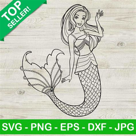 Barbie Mermaid Svg Barbie Princess Svg Barbie Pink Movie Svg Mermaid