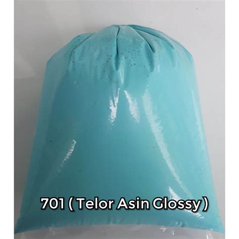 cat tembok kiloan glossy kg warna biru telor asin  lazada