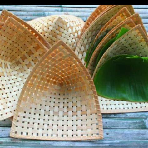 Jual Piring Pincuk Pecel Anyaman Bambu Murah Shopee Indonesia