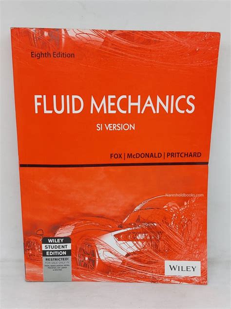 Introduction To Fluid Mechanics SI Version 8th Edition Fox