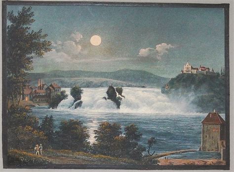 Rheinfall Bei Mondschein Gouache Kaufen Auf Ricardo