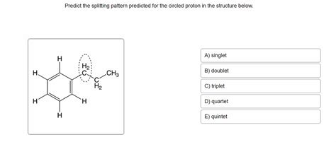 Answered H H H Predict The Splitting Pattern… Bartleby