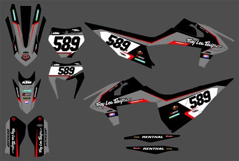 Kit déco KTM SX SXF 2019 2022 Troy Lee Boutique Kit Déco Moto