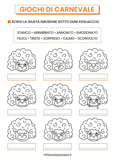 Schede Didattiche Di Carnevale Per La Scuola Primaria Pianetabambini It