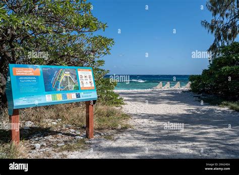 Information Sign Beside Path To Lighthouse Beach Lady Elliot Island