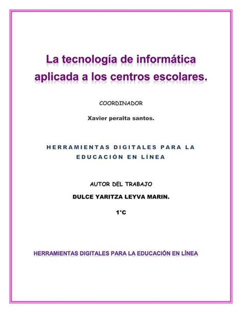 Herramientas Digitales Para La Educación En Línea Pdf