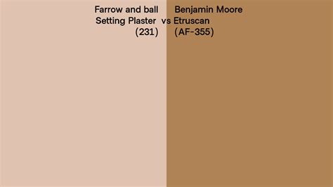 Farrow And Ball Setting Plaster 231 Vs Benjamin Moore Etruscan Af 355 Side By Side Comparison