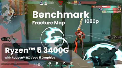 Valorant Spike Rush Fracture Benchmark 1080p AMD Ryzen 5 3400G With