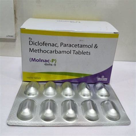 Diclofenac Sodium Paracetamol Methocarbamol Tablet General Medicines At