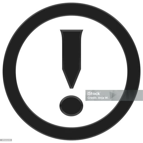 Exclamation Mark 3d Black Exclamation Point Punctuation Mark Isolated