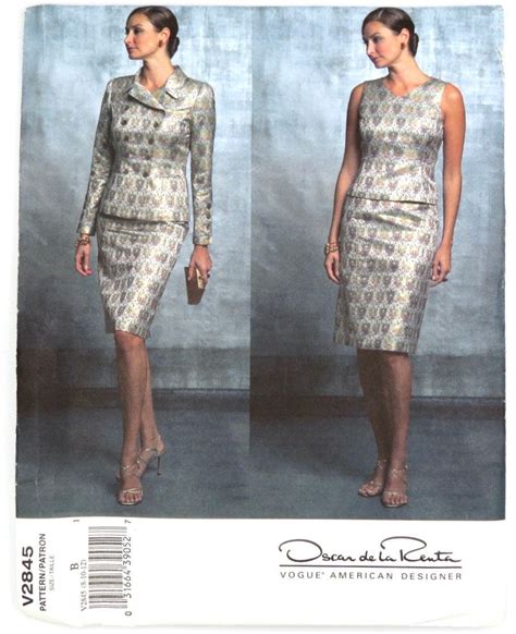 Vogue American Designer Factory Folded Pattern V2845 Sizes 8 10 12