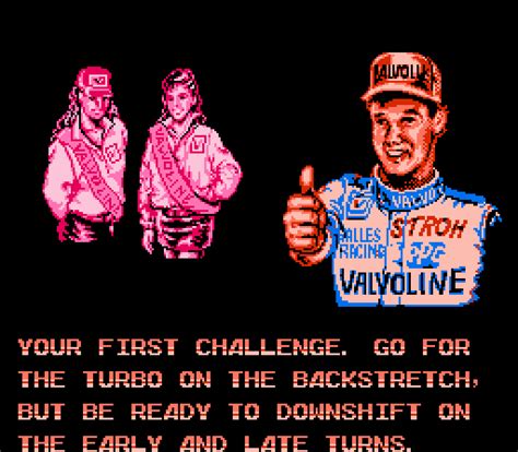 Screenshot Of Al Unser Jr Turbo Racing Nes Mobygames